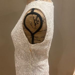 sleeveless white lace dress new with tags